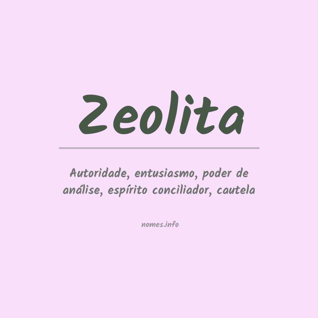 Significado do nome Zeolita