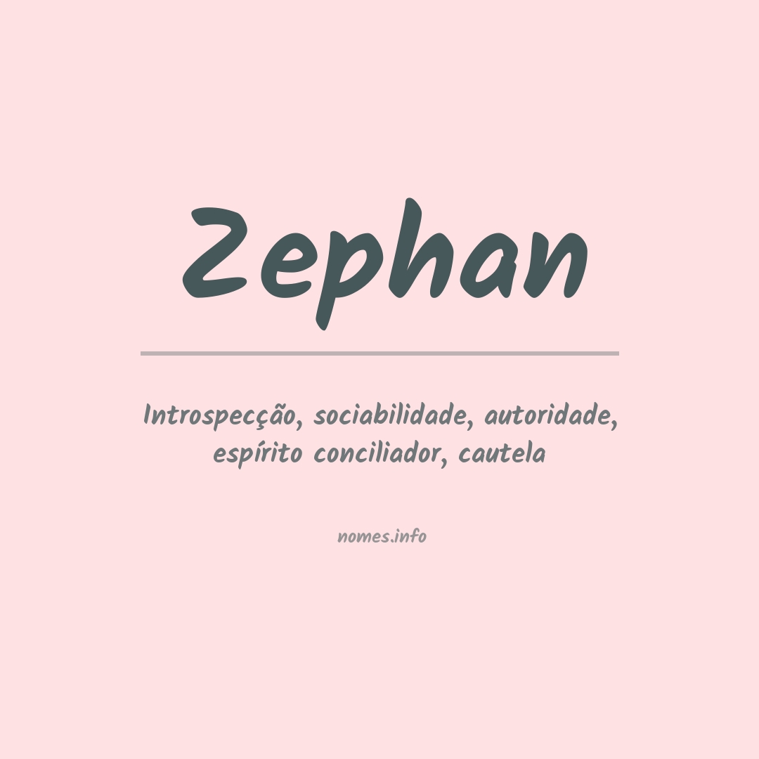 Significado do nome Zephan