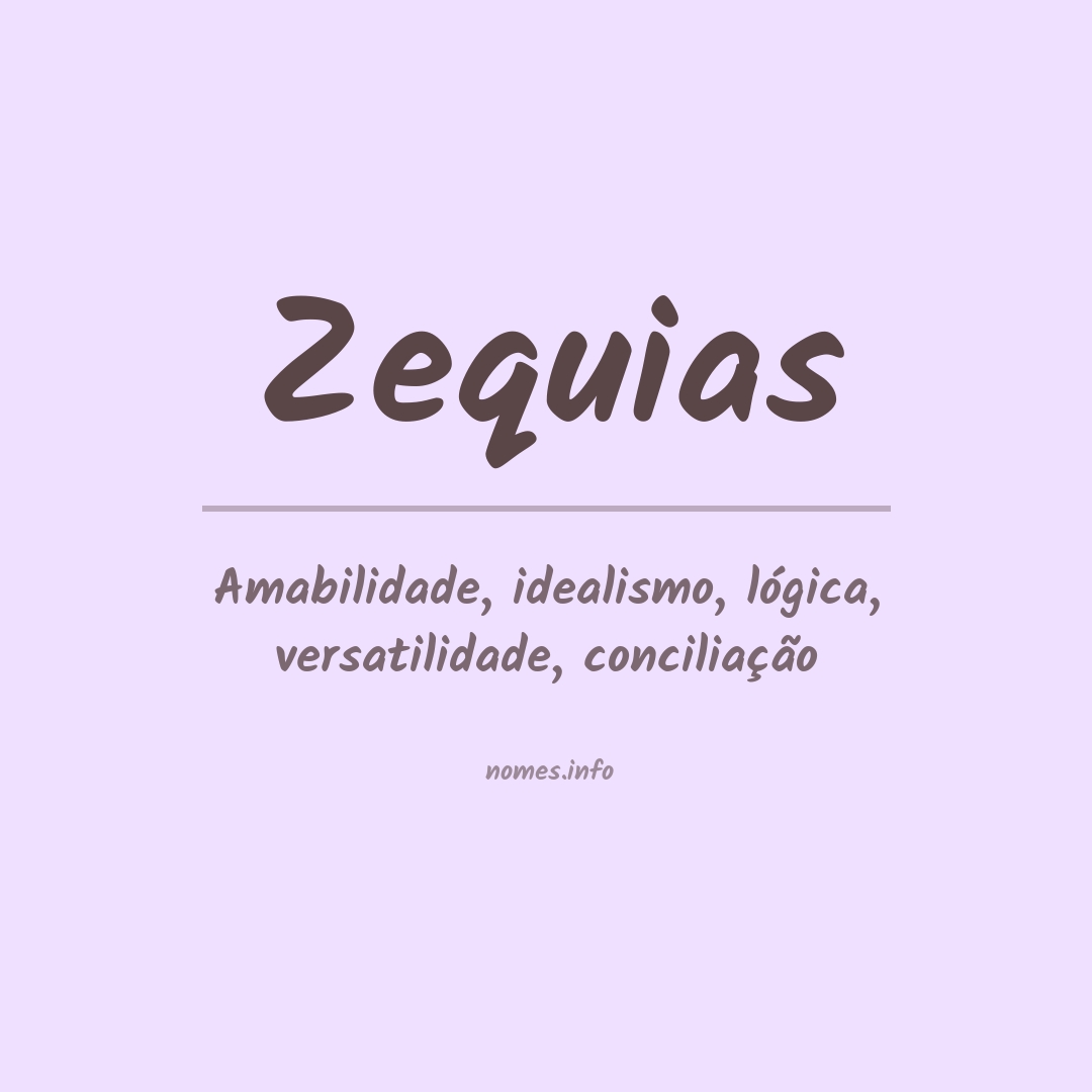Significado do nome Zequias