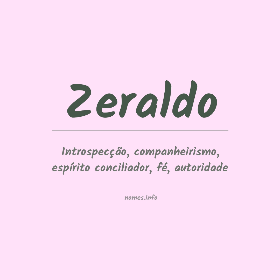 Significado do nome Zeraldo
