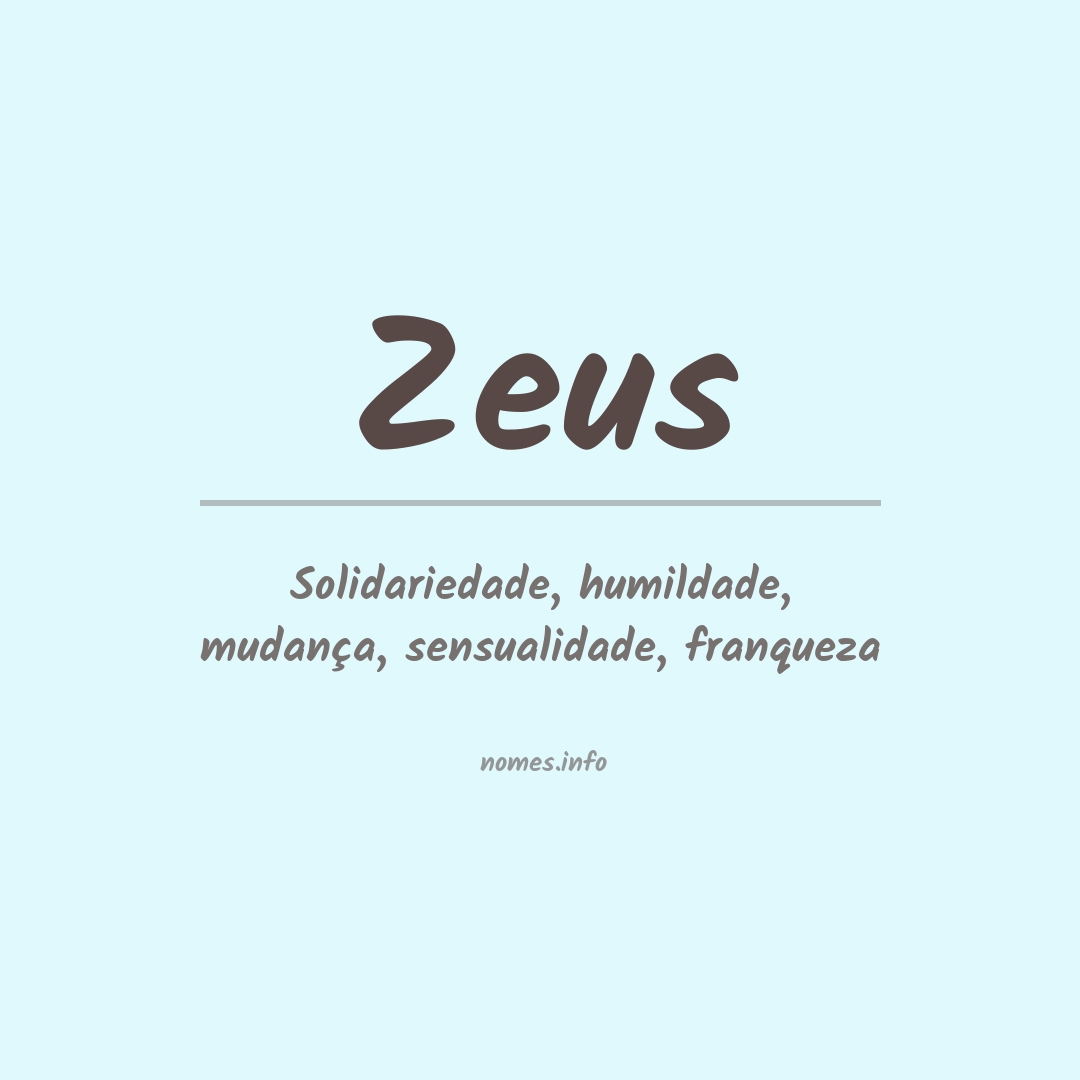 Significado do nome Zeus