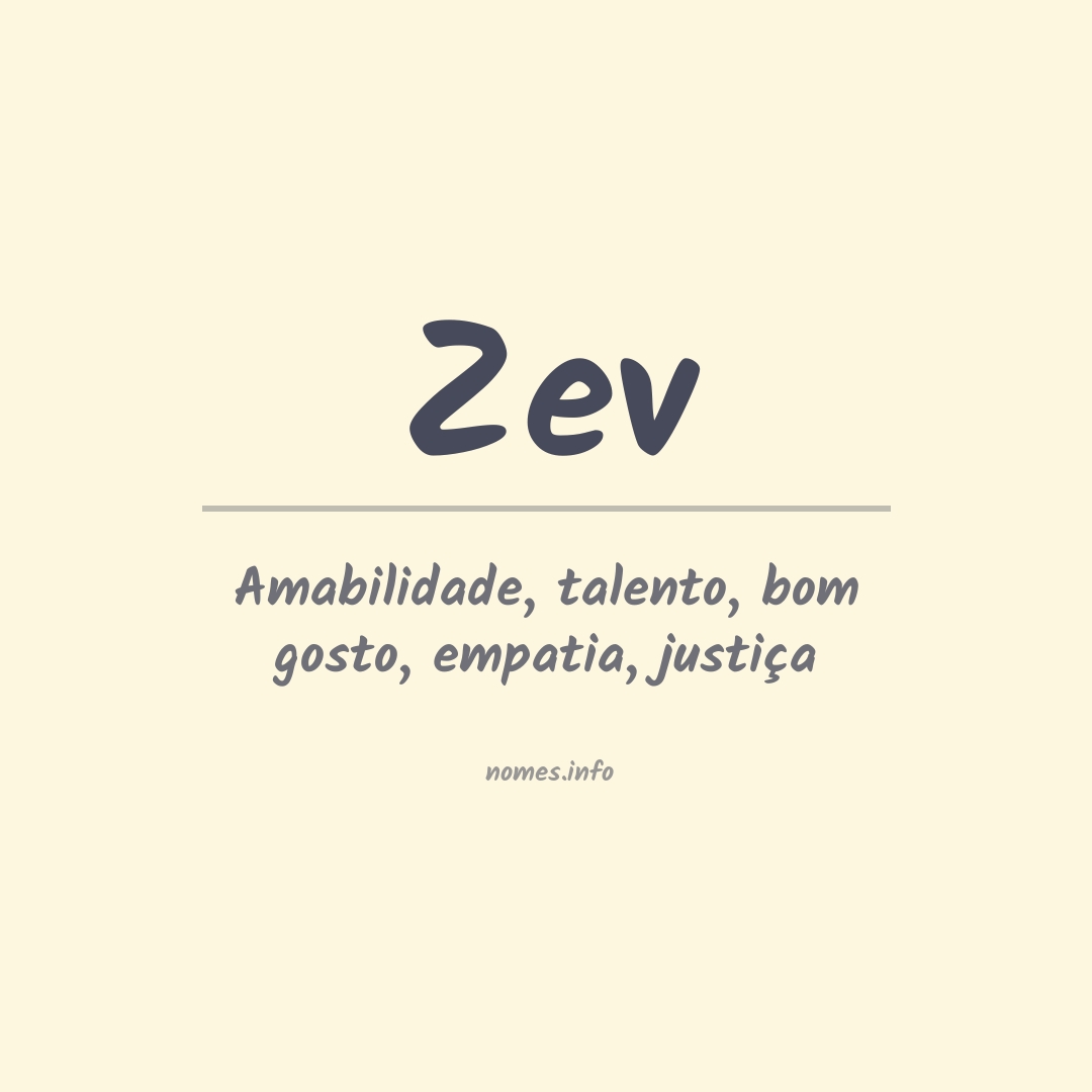 Significado do nome Zev