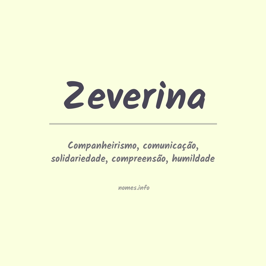 Significado do nome Zeverina