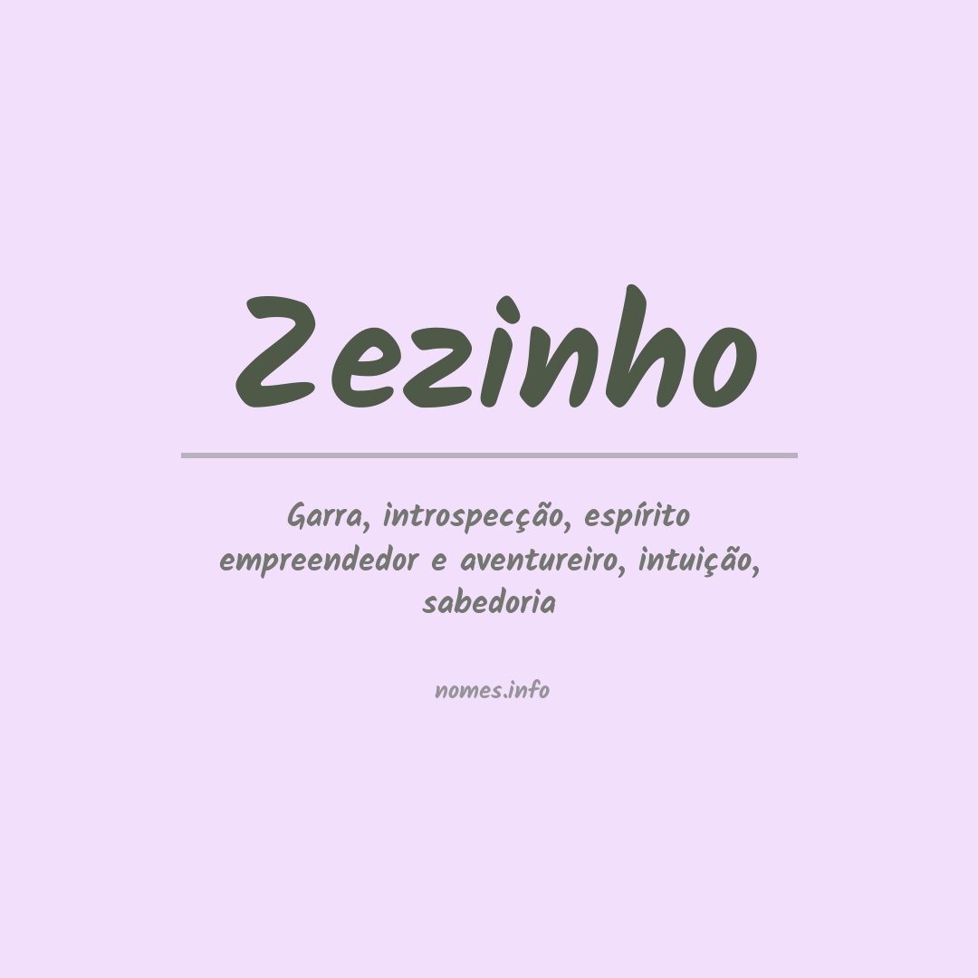 Significado do nome Zezinho