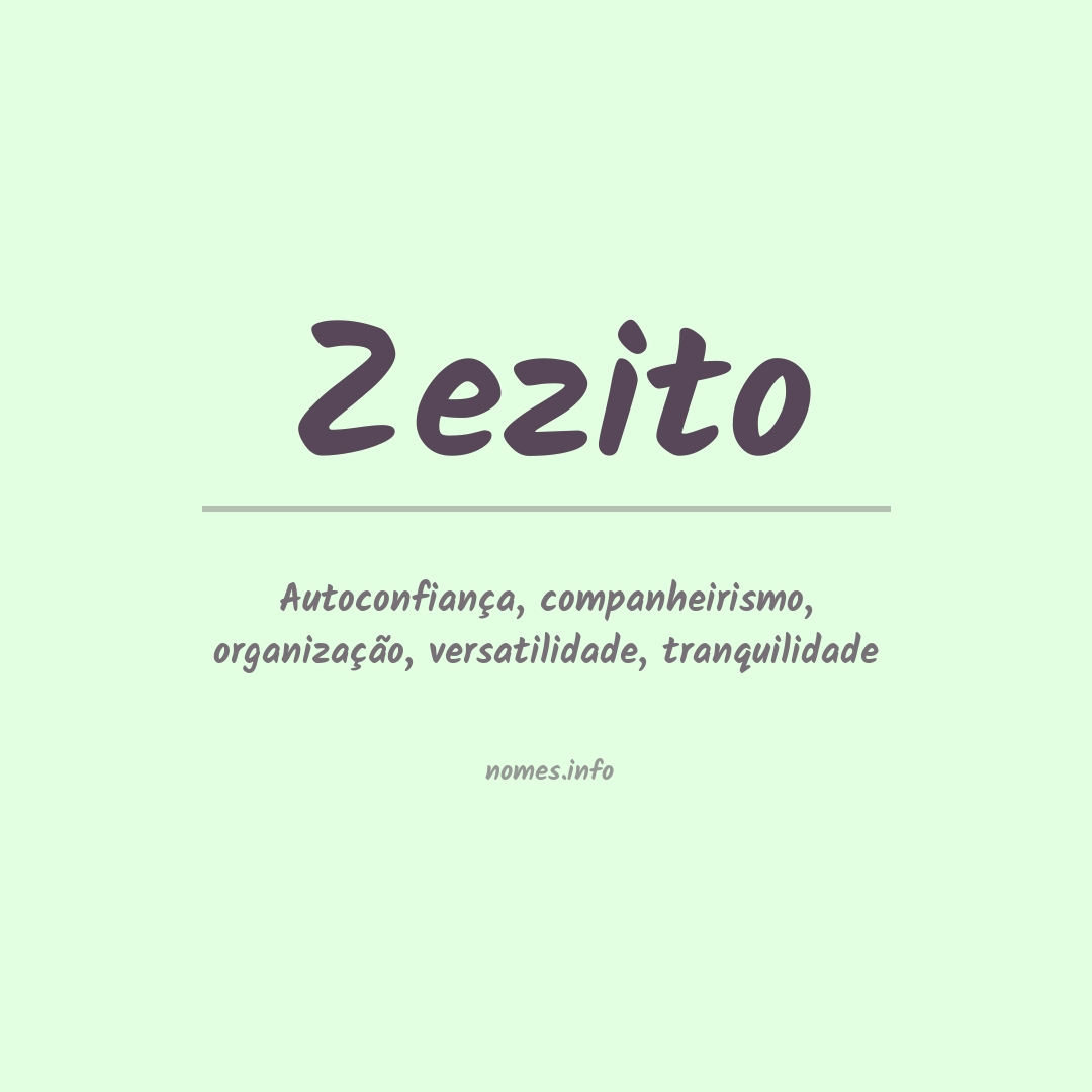 Significado do nome Zezito