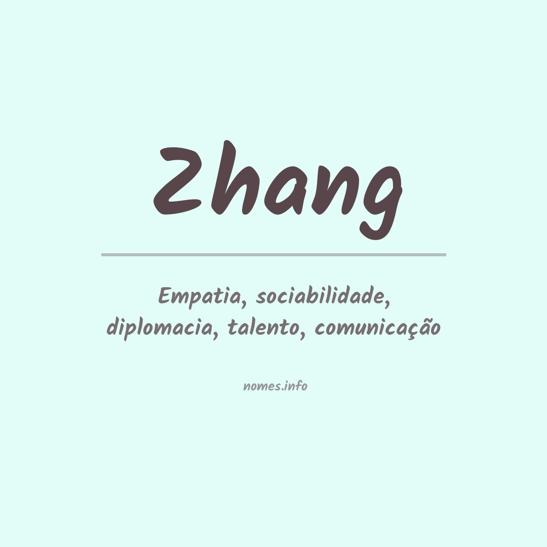 Significado do nome Zhang