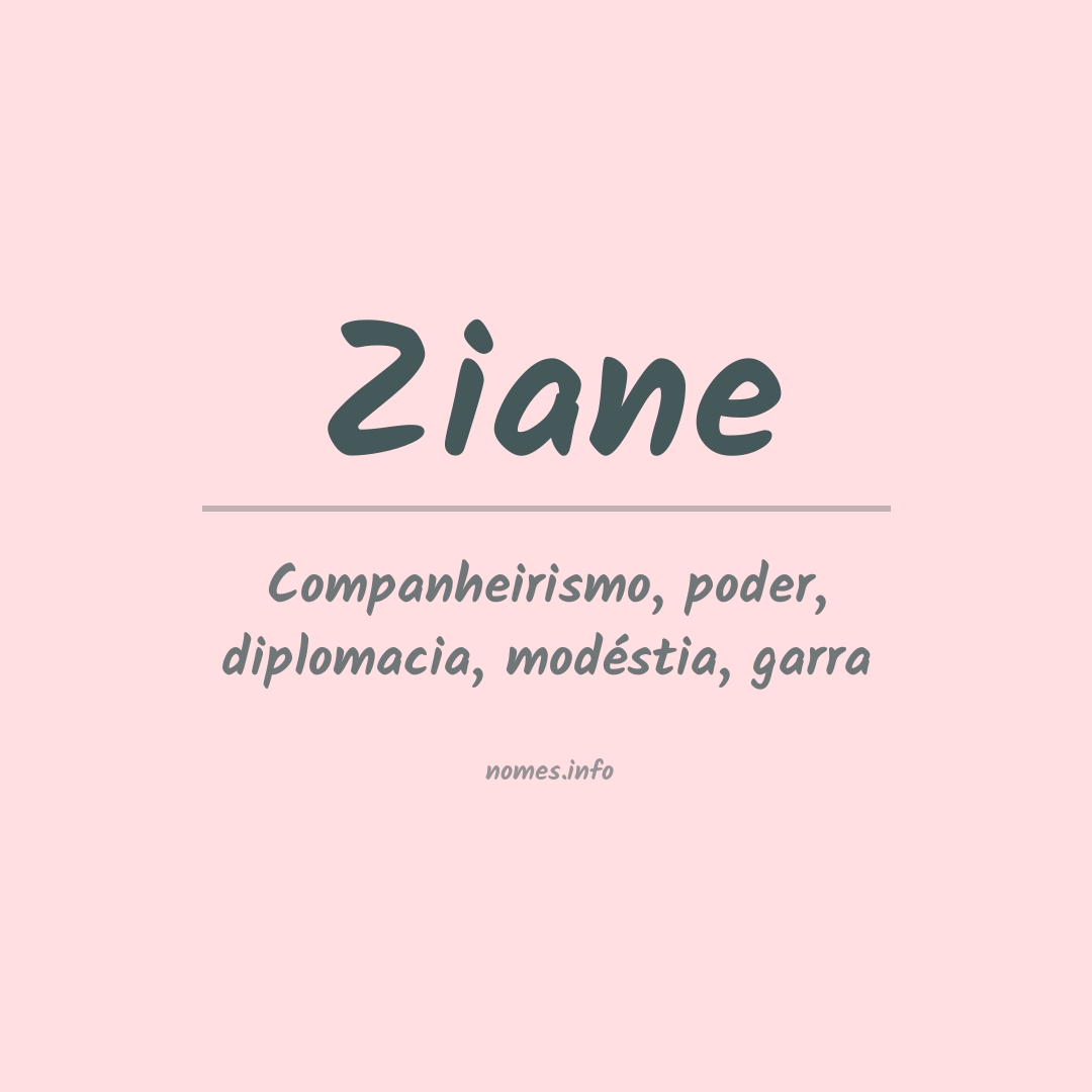 Significado do nome Ziane