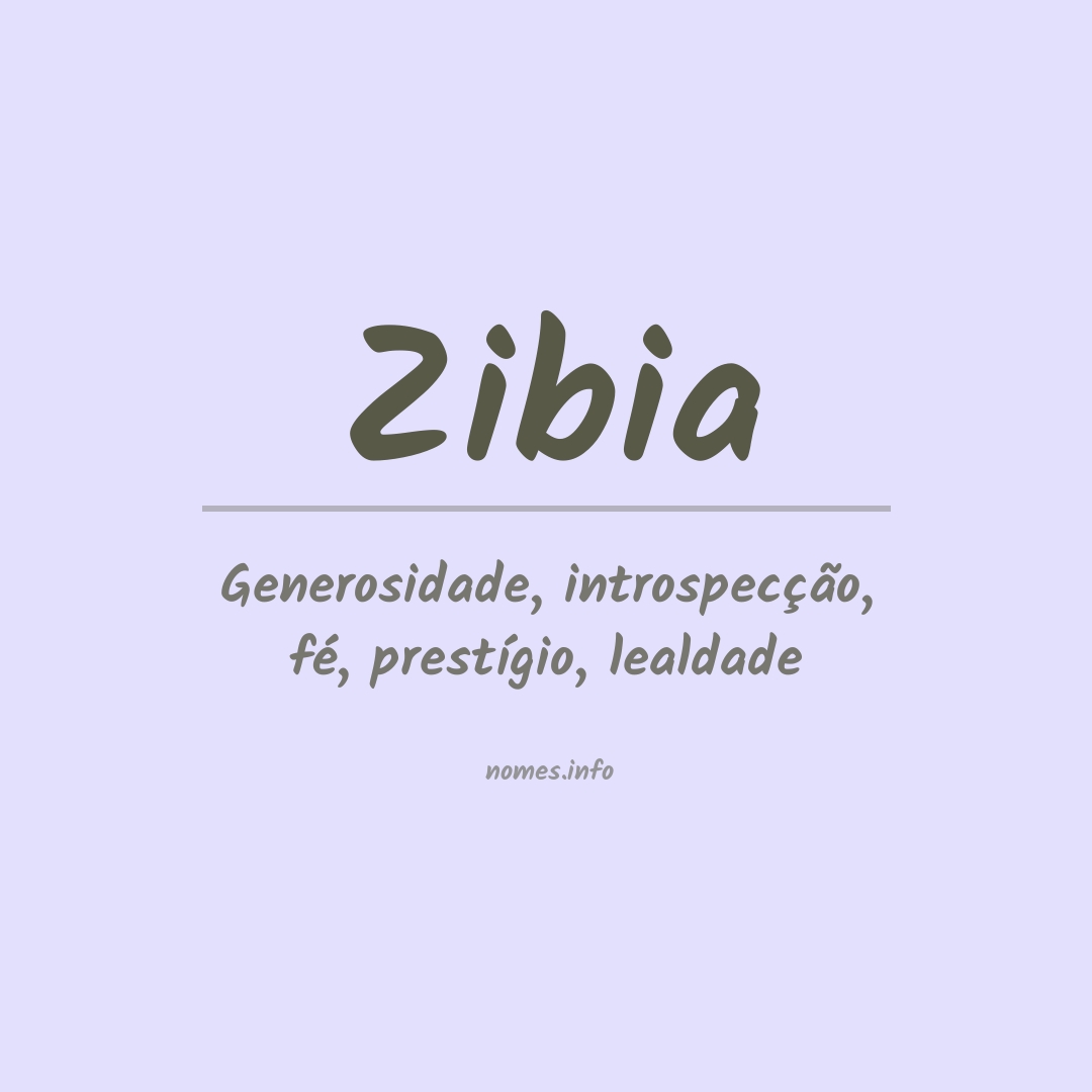 Significado do nome Zibia