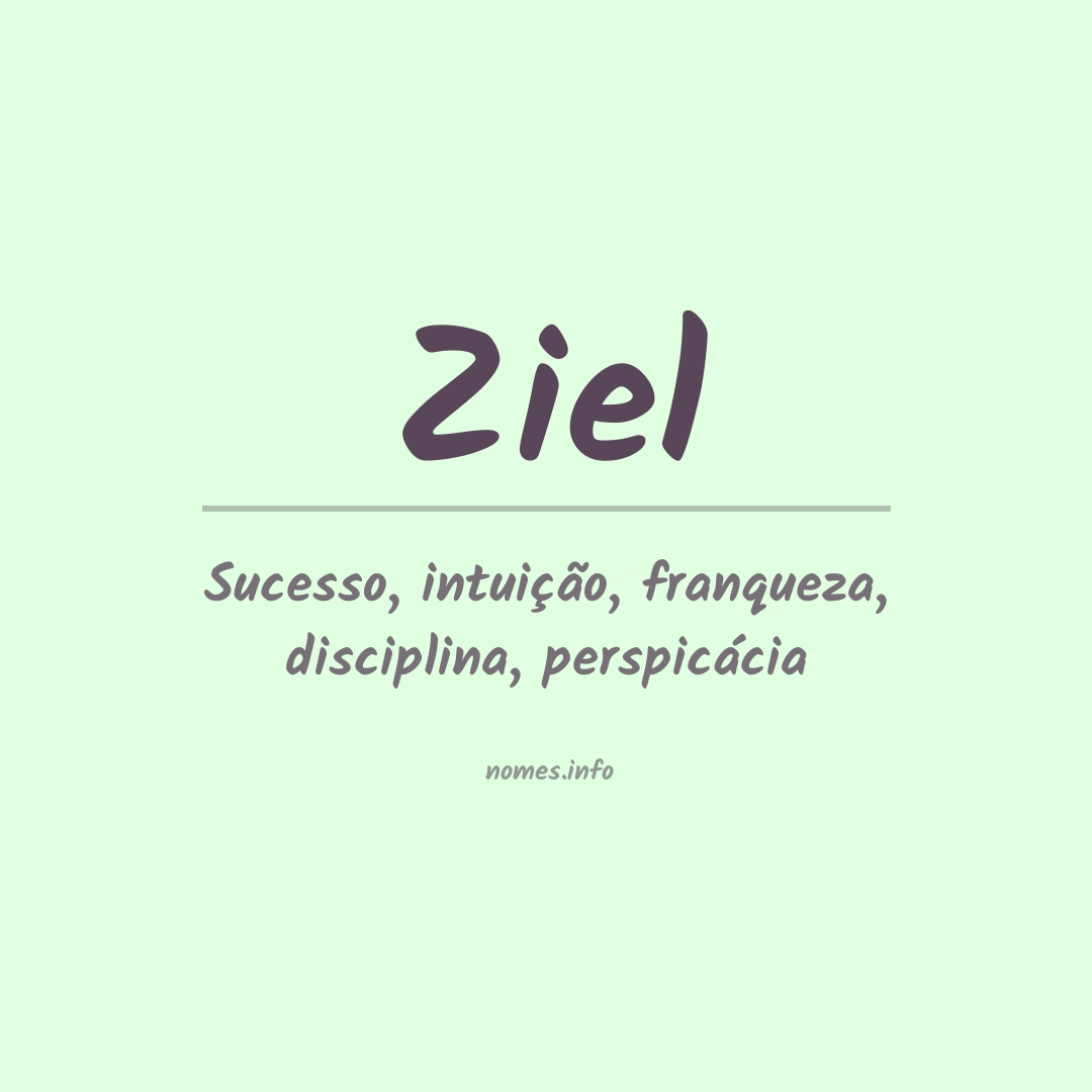Significado do nome Ziel