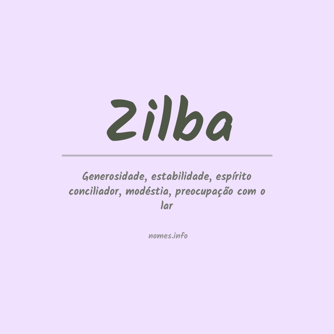 Significado do nome Zilba