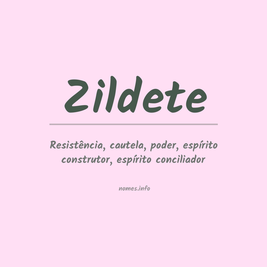 Significado do nome Zildete