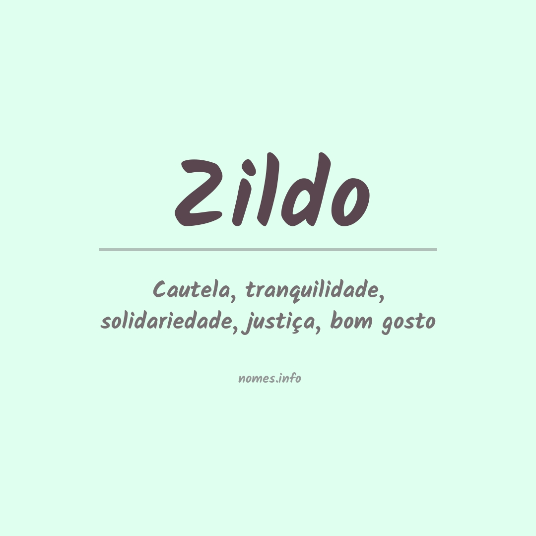 Significado do nome Zildo
