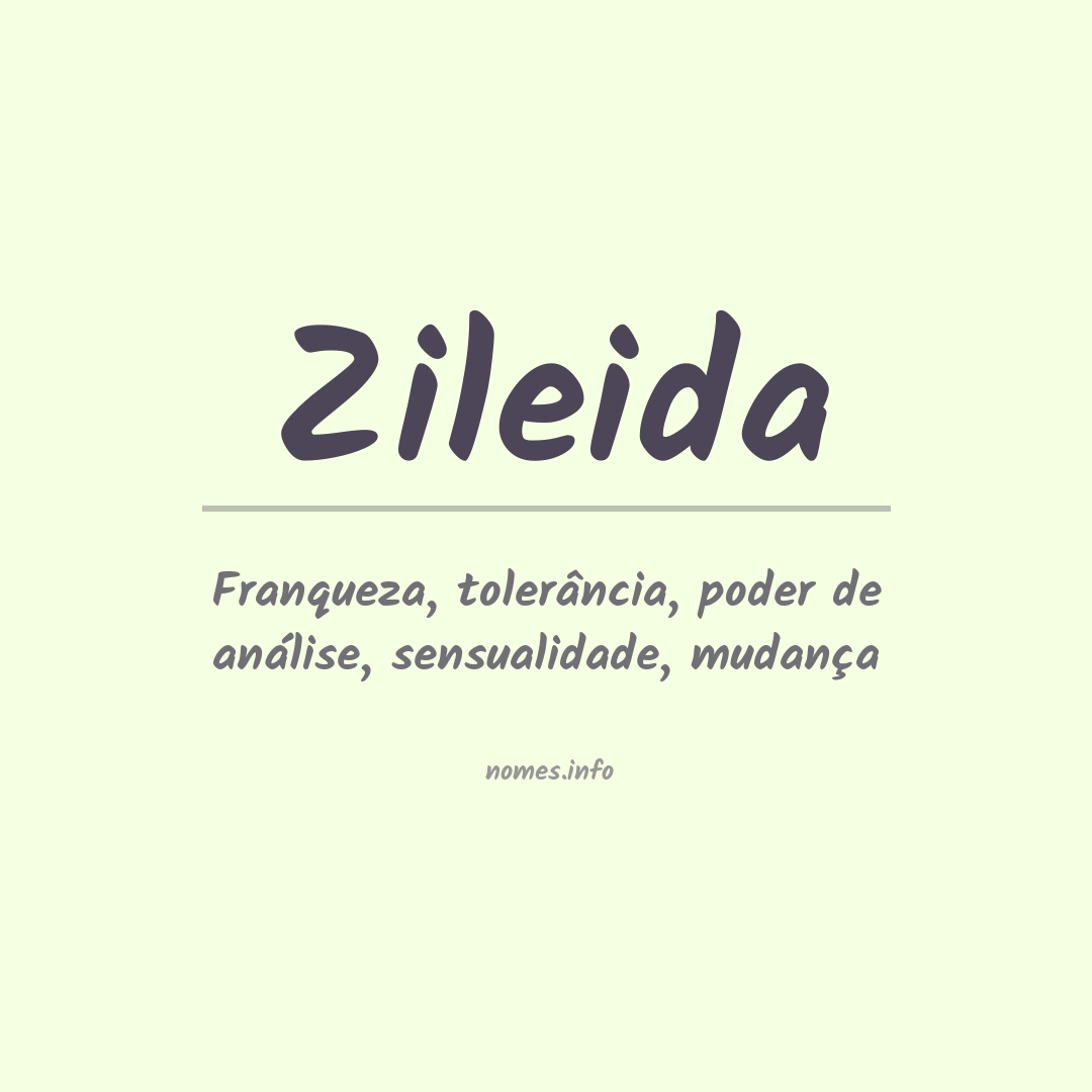 Significado do nome Zileida