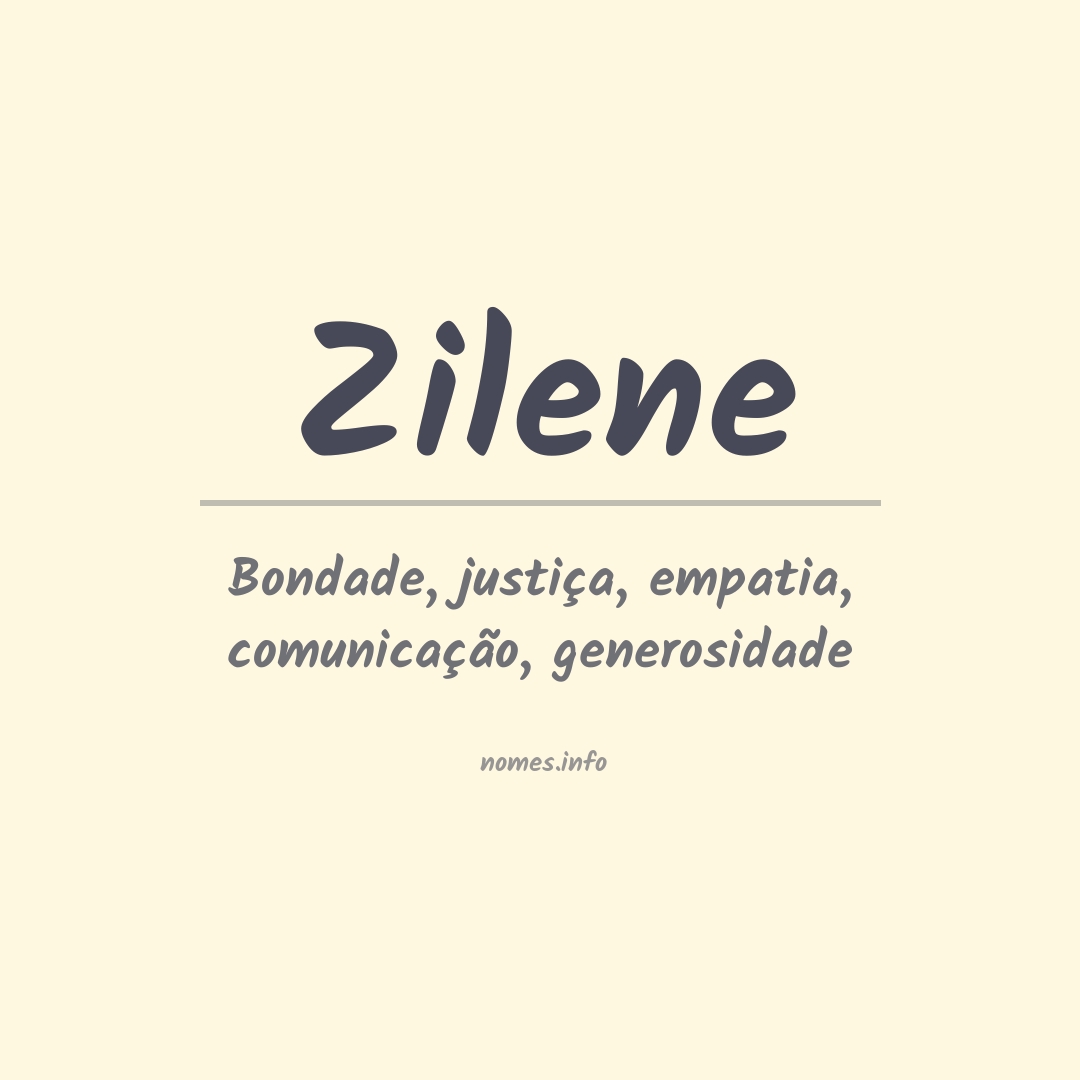 Significado do nome Zilene