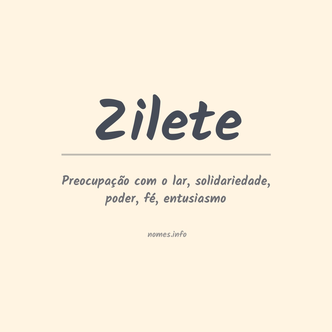 Significado do nome Zilete