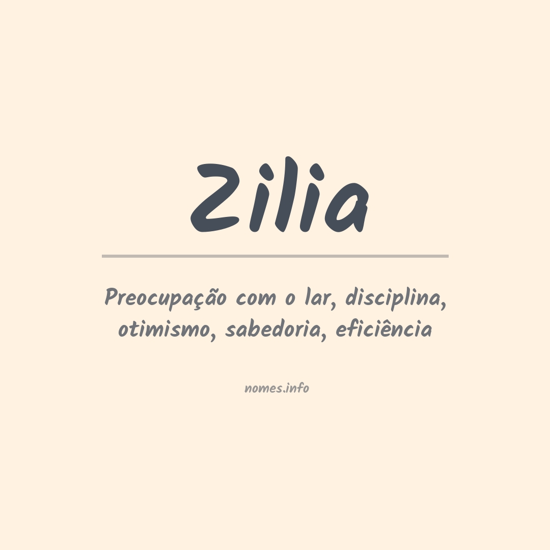 Significado do nome Zilia