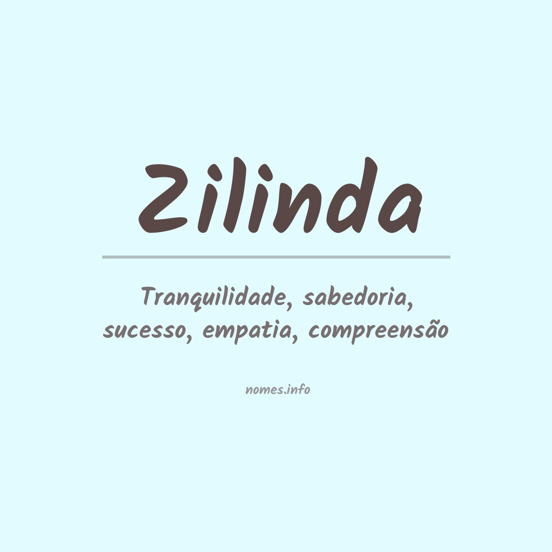 Significado do nome Zilinda
