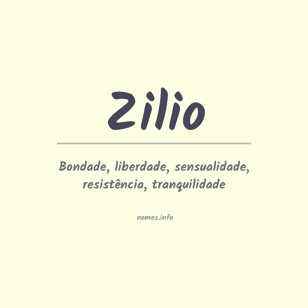 Significado do nome Zilio Significado do nome Zilio