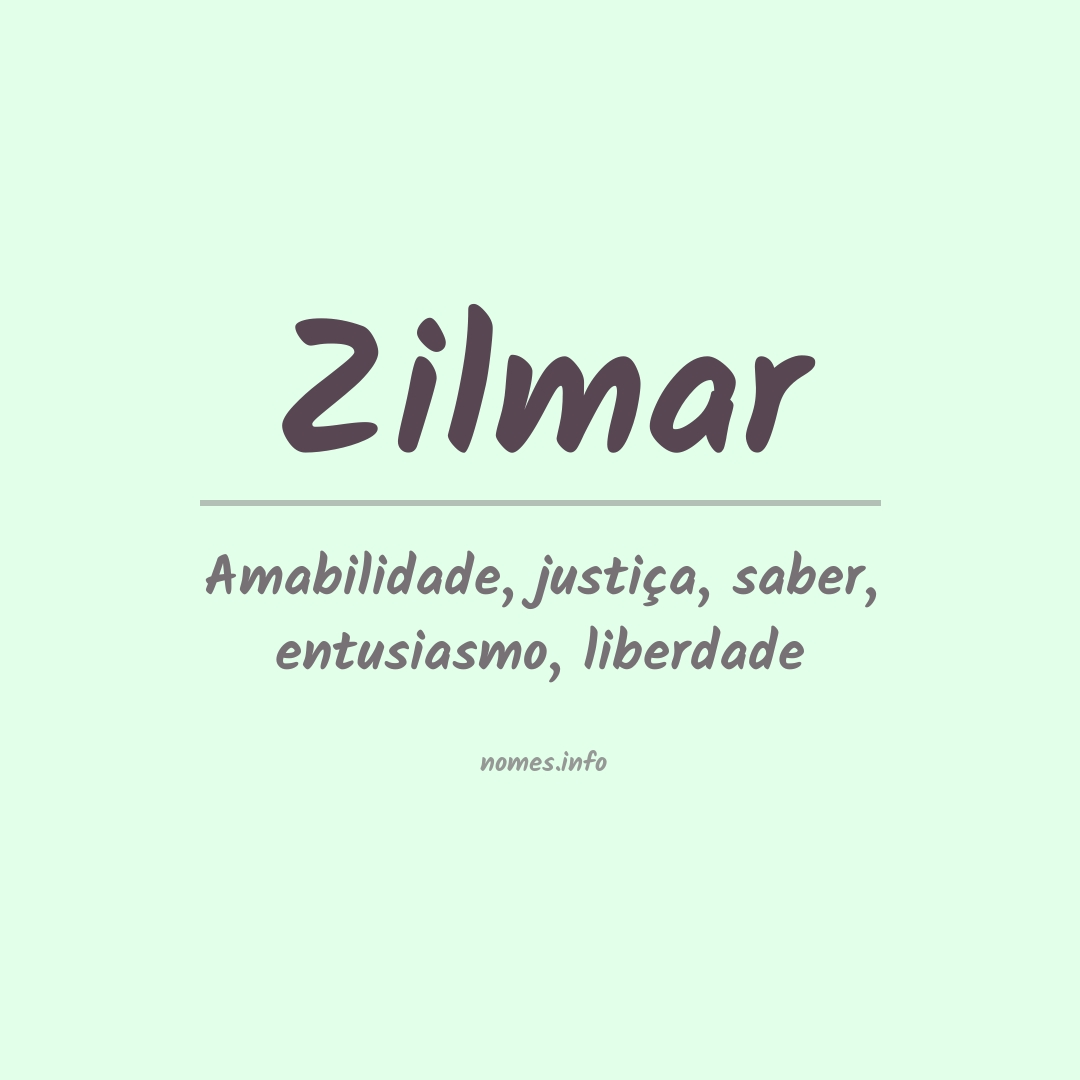 Significado do nome Zilmar