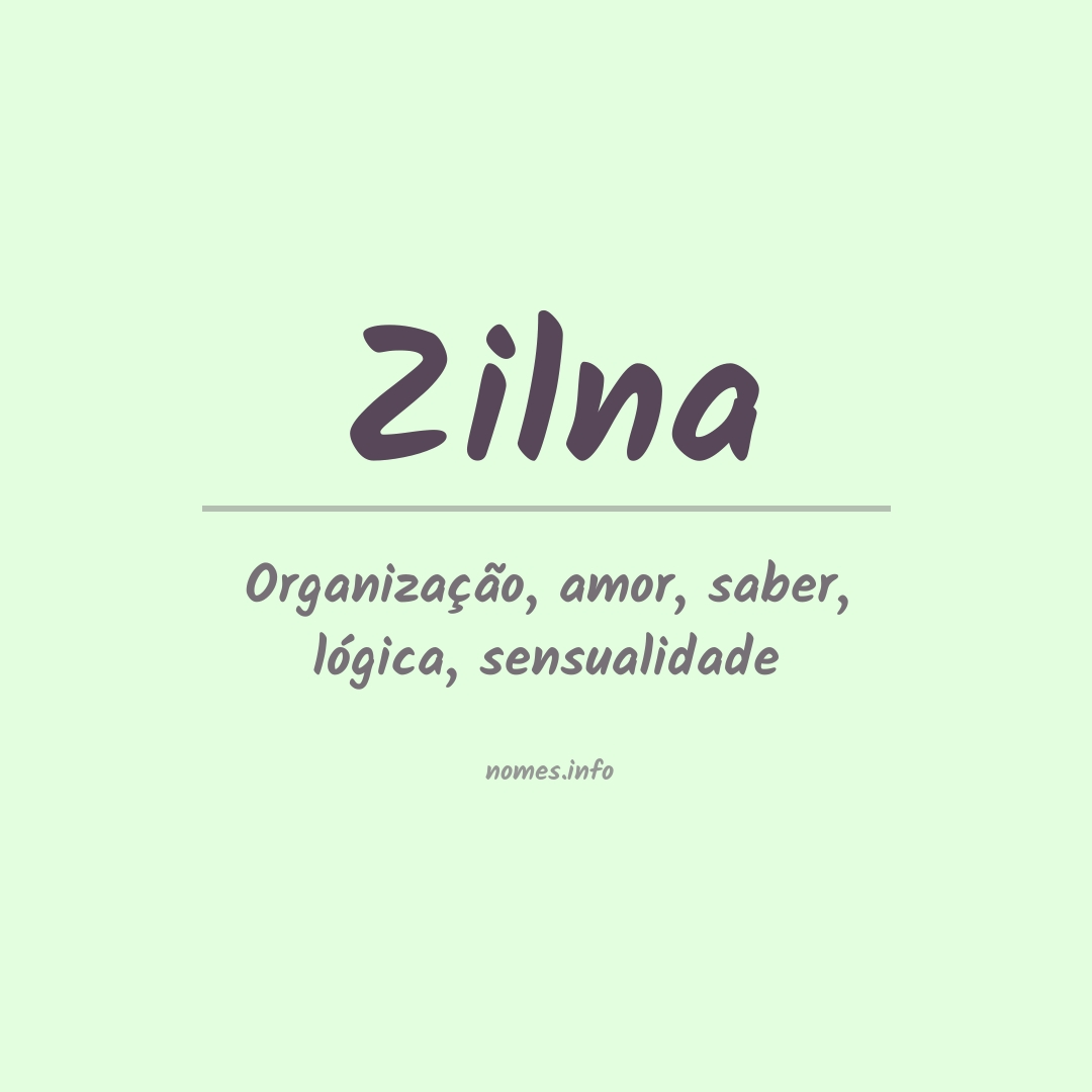 Significado do nome Zilna