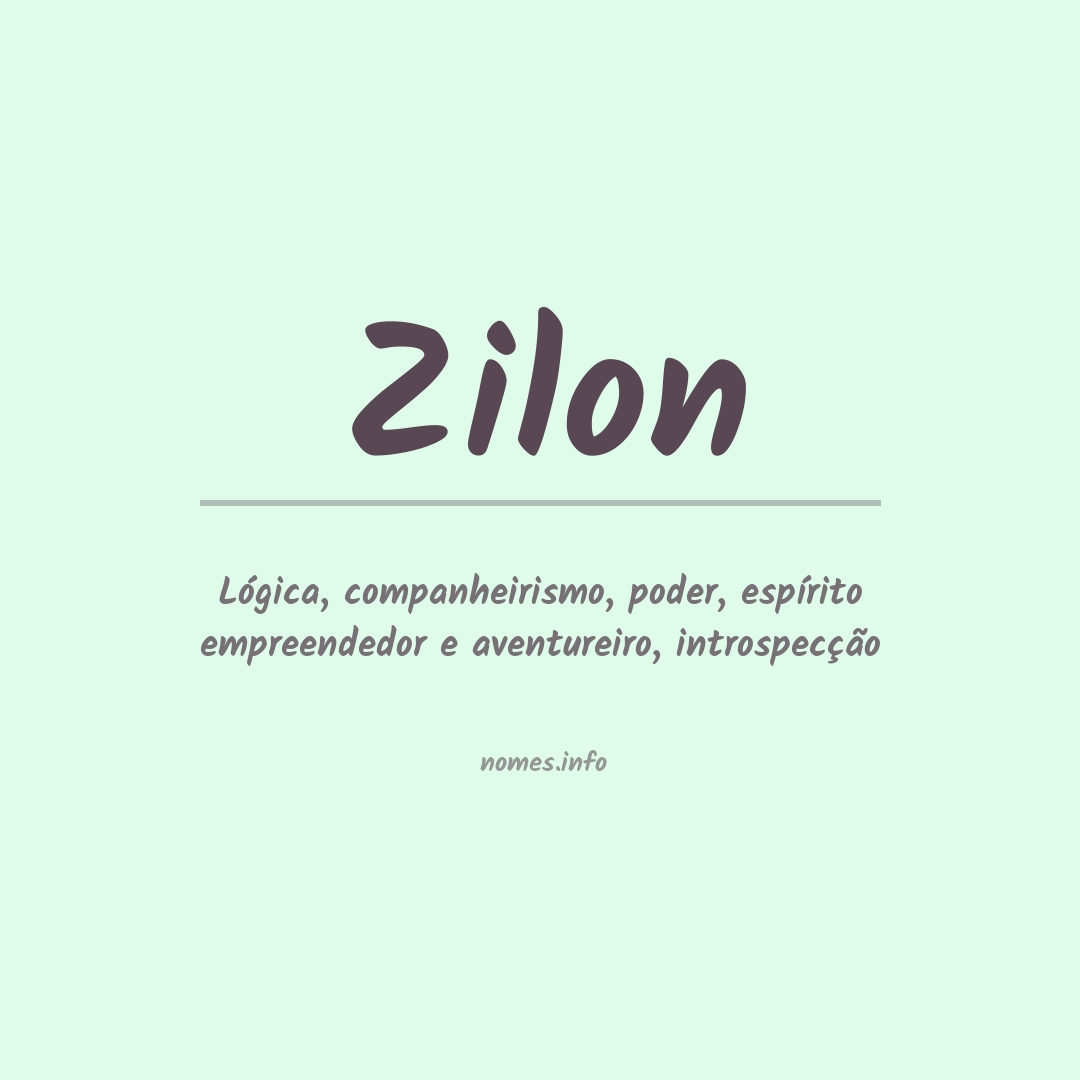 Significado do nome Zilon