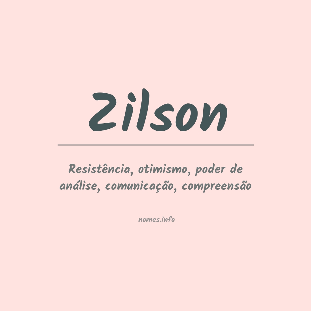 Significado do nome Zilson