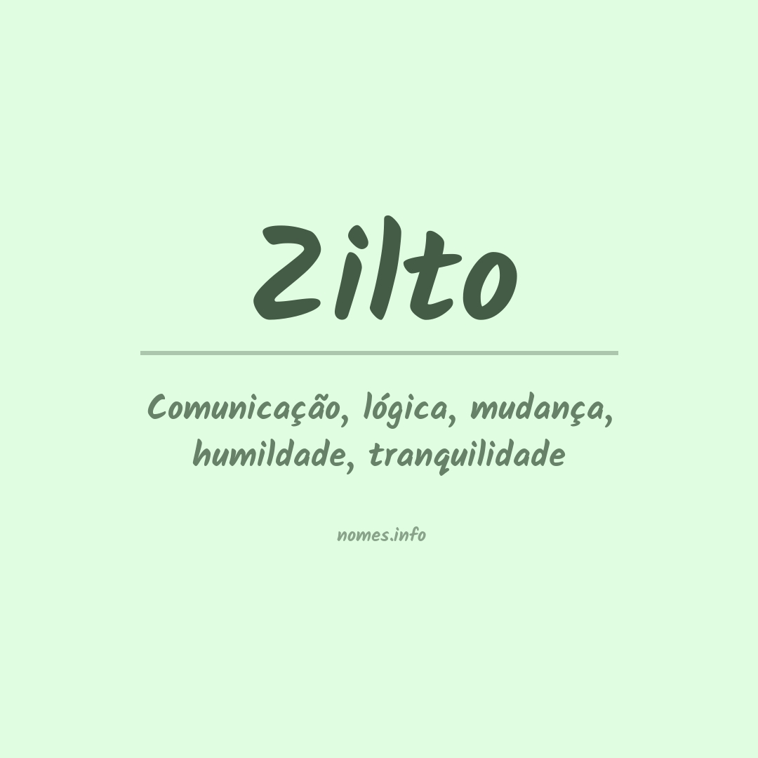 Significado do nome Zilto