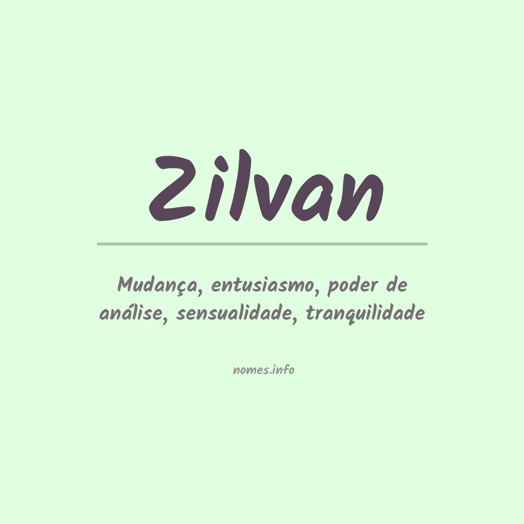 Significado do nome Zilvan Significado do nome Zilvan