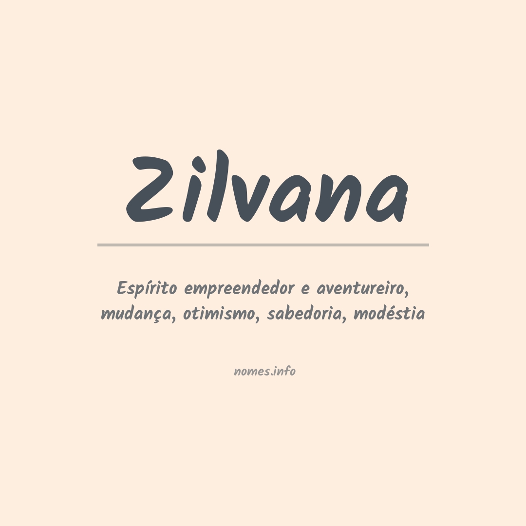 Significado do nome Zilvana