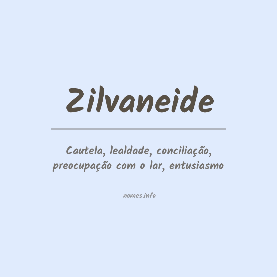 Significado do nome Zilvaneide