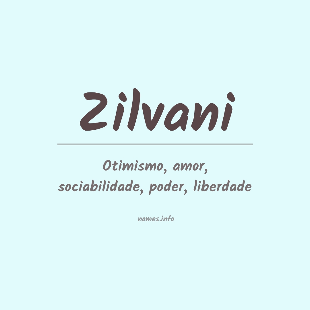 Significado do nome Zilvani