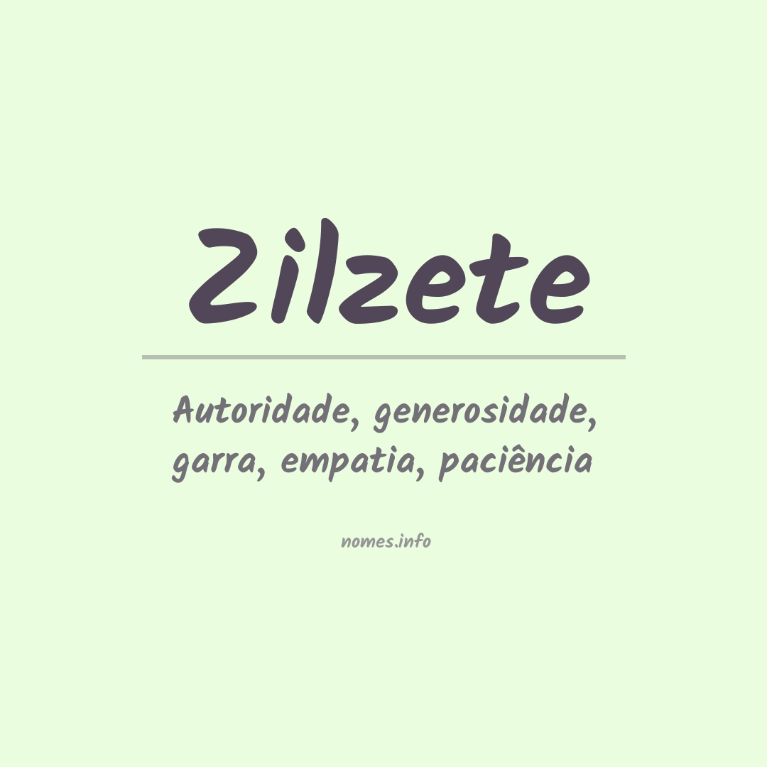 Significado do nome Zilzete
