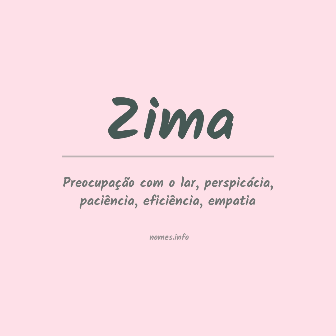 Significado do nome Zima