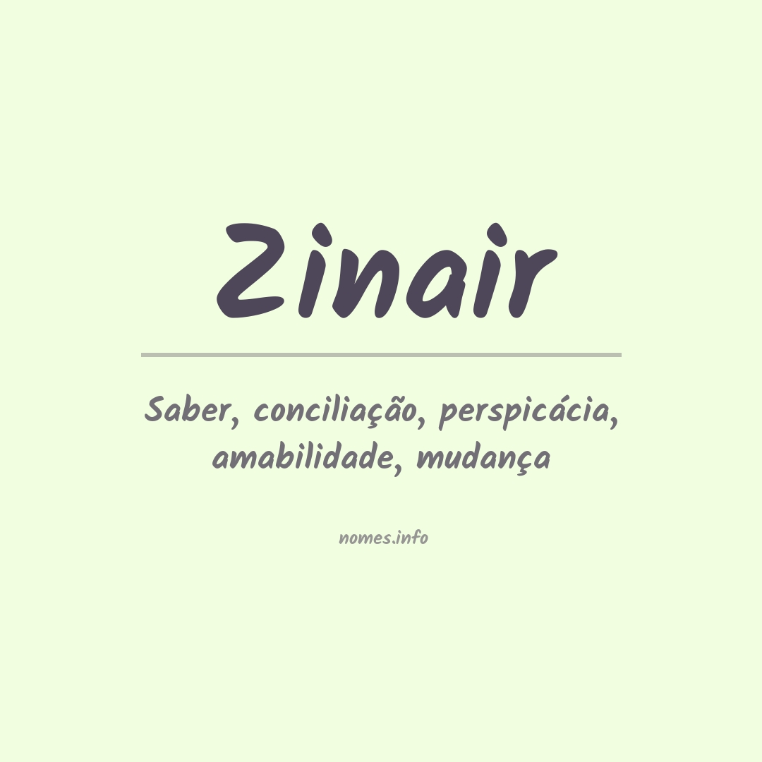 Significado do nome Zinair