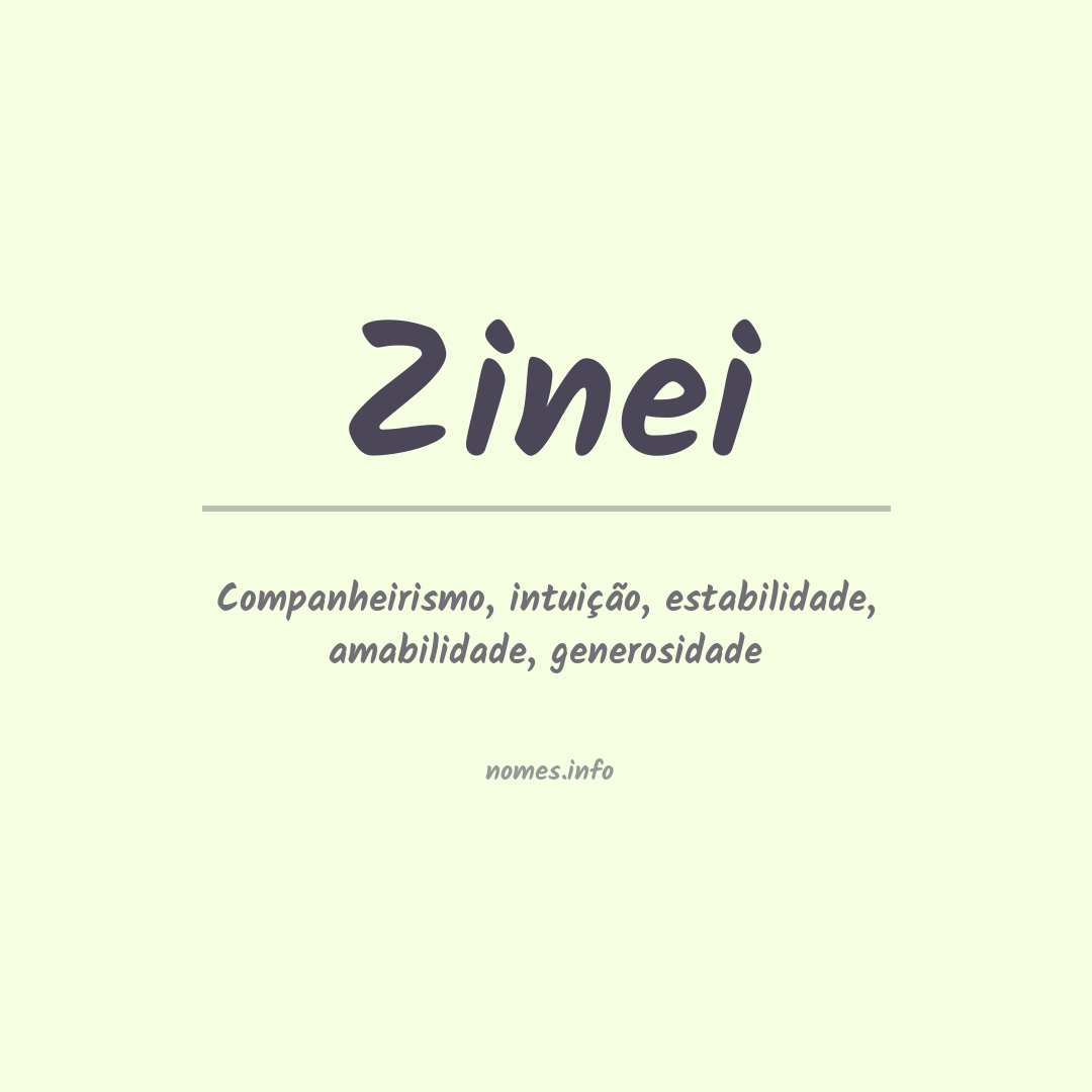 Significado do nome Zinei