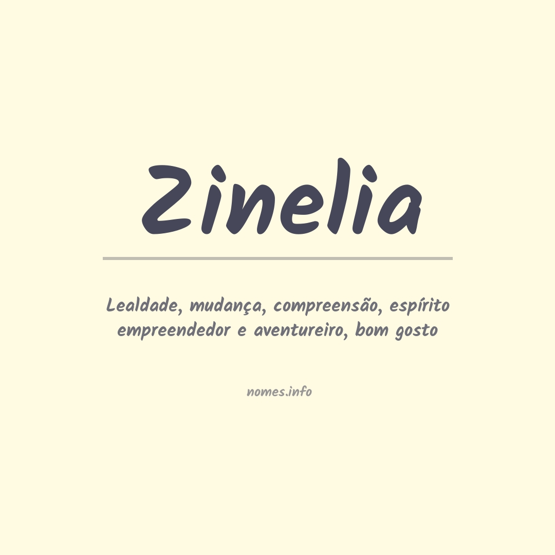 Significado do nome Zinelia