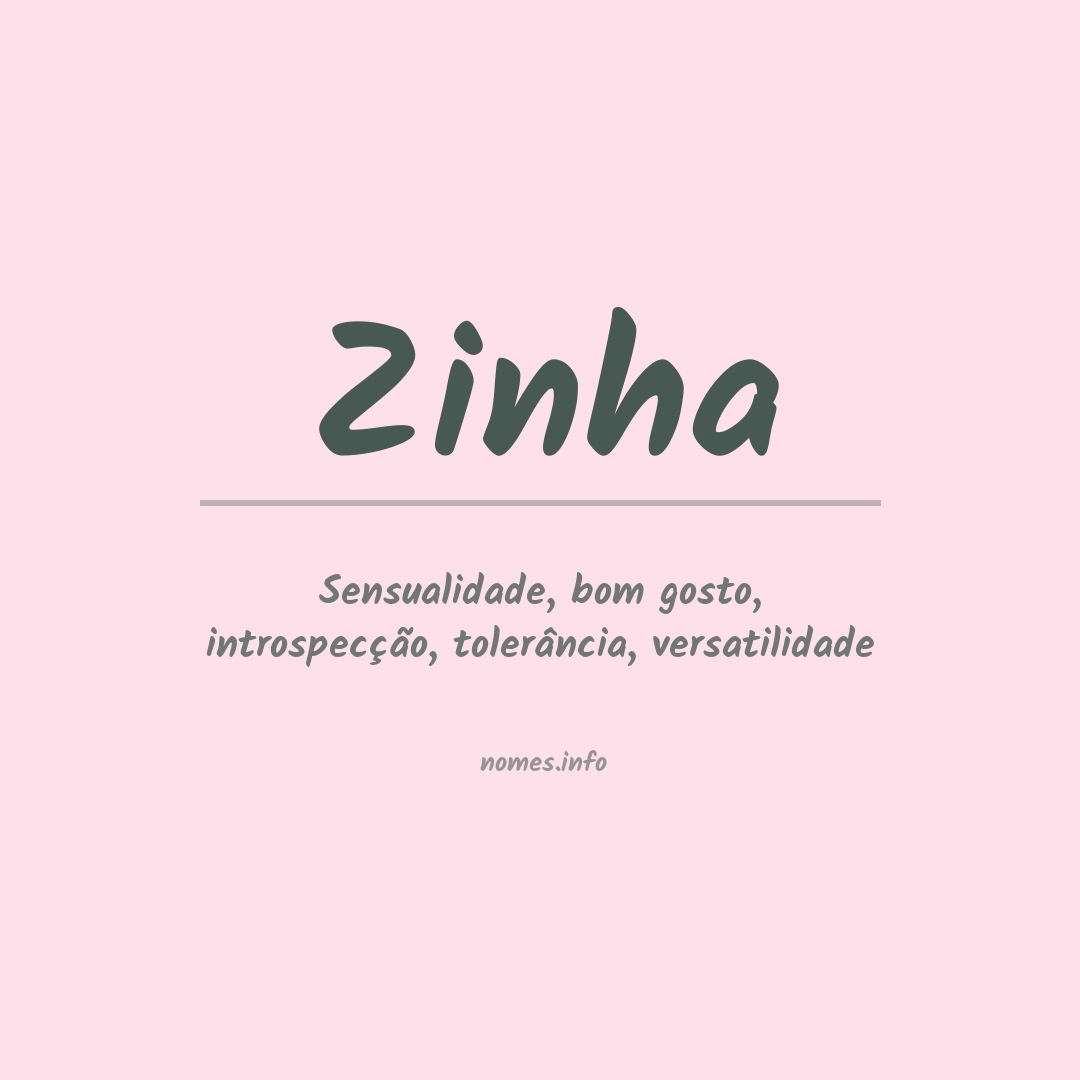 Significado do nome Zinha