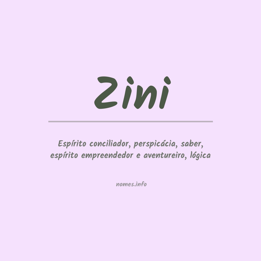 Significado do nome Zini