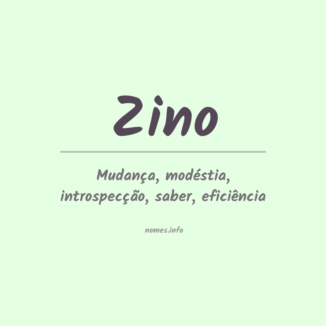 Significado do nome Zino