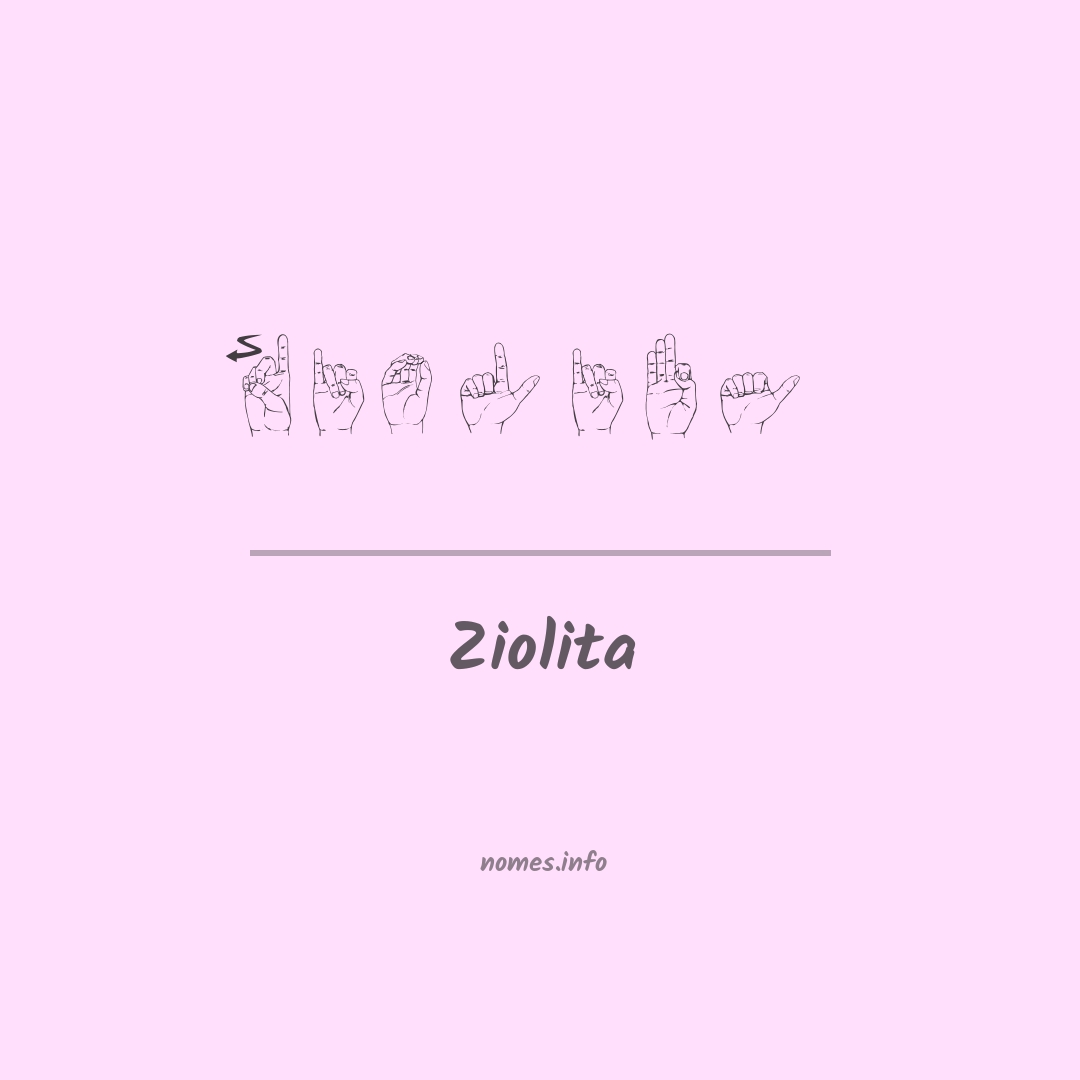 Ziolita em Libras