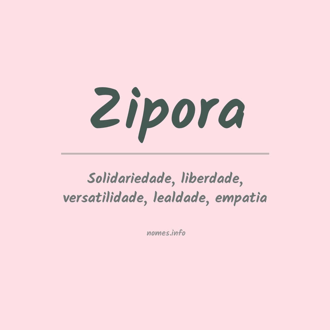 Significado do nome Zipora