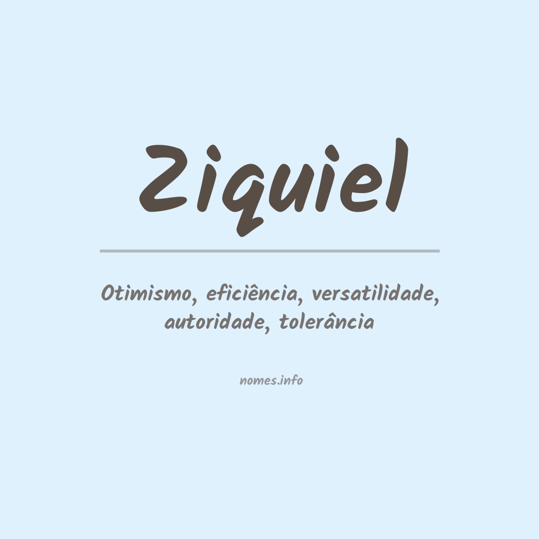 Significado do nome Ziquiel