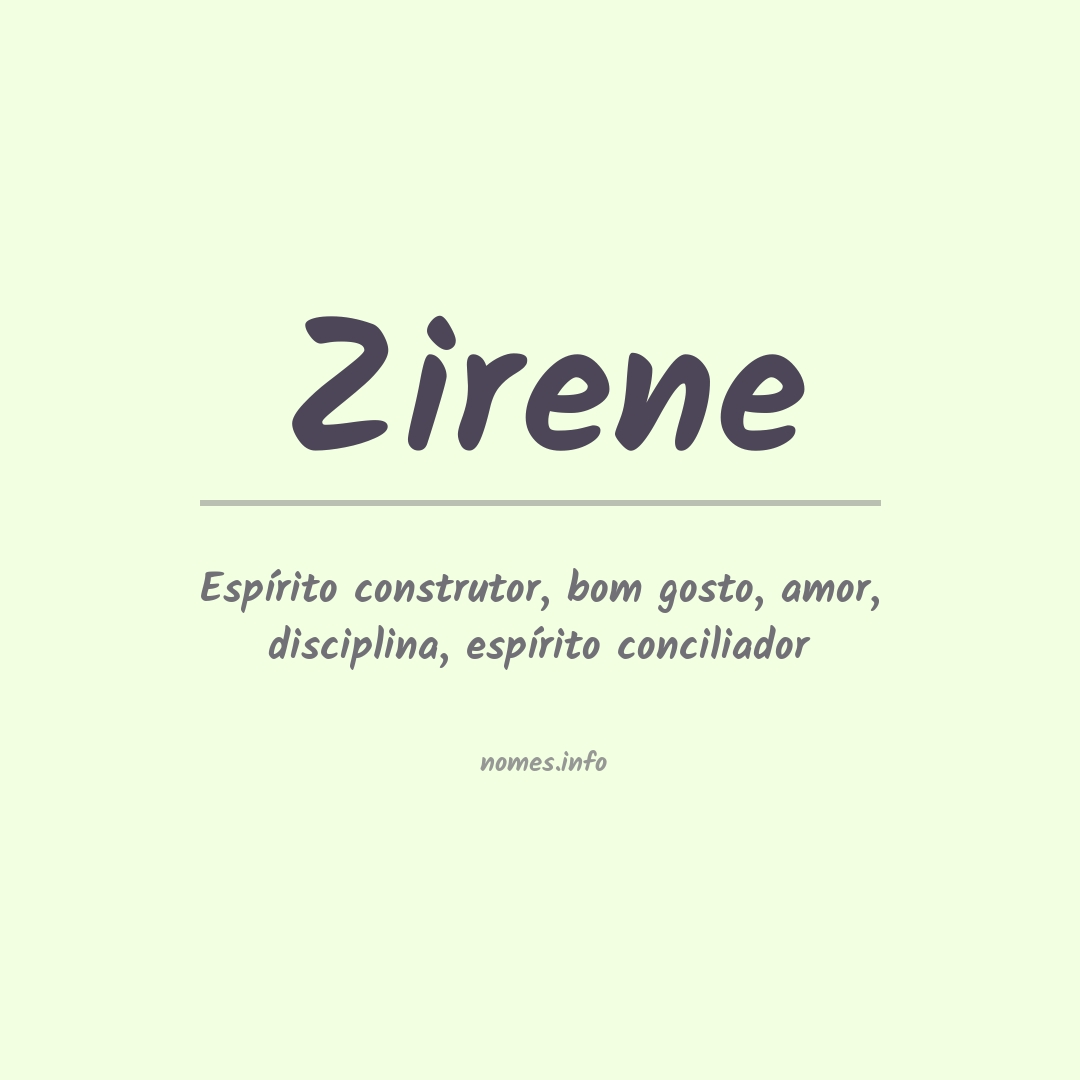 Significado do nome Zirene