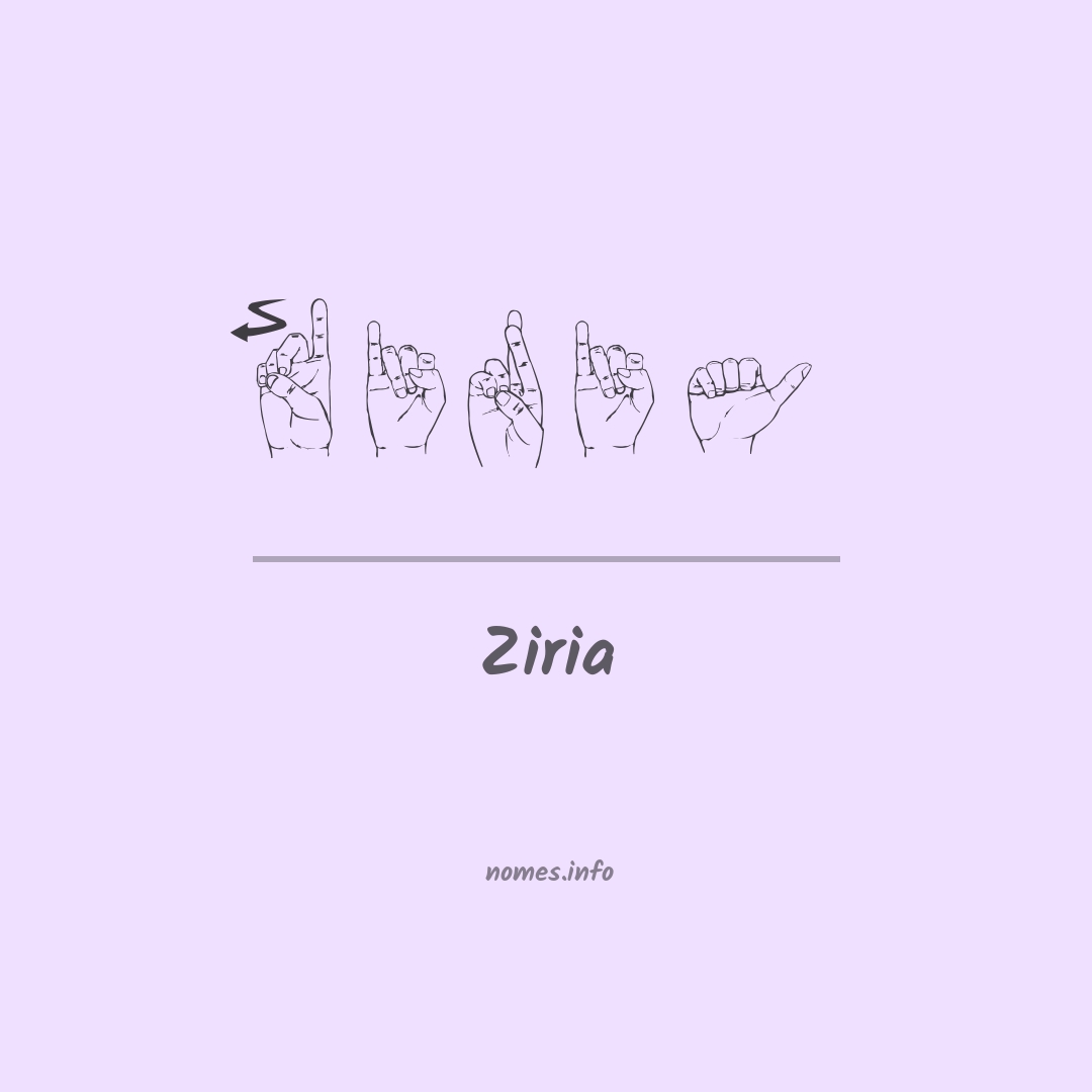 Ziria em Libras