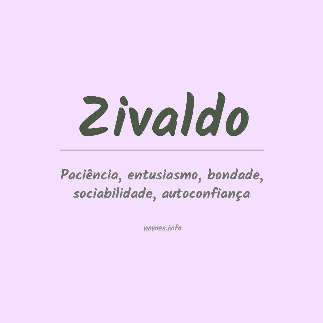 Significado do nome Zivaldo