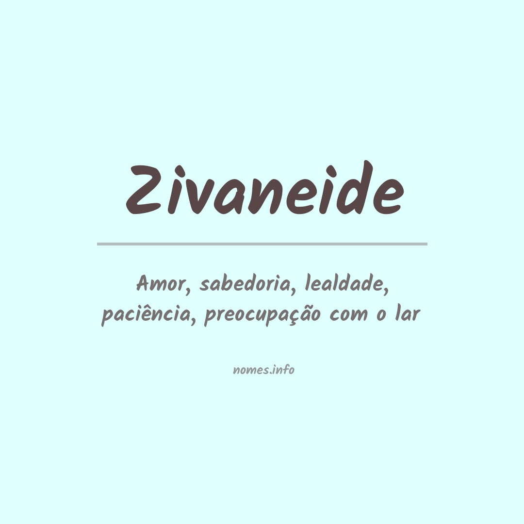Significado do nome Zivaneide