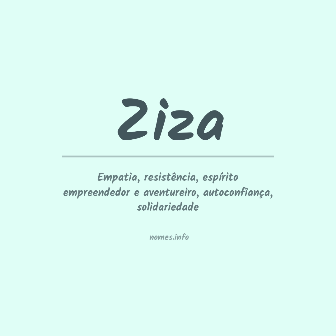 Significado do nome Ziza