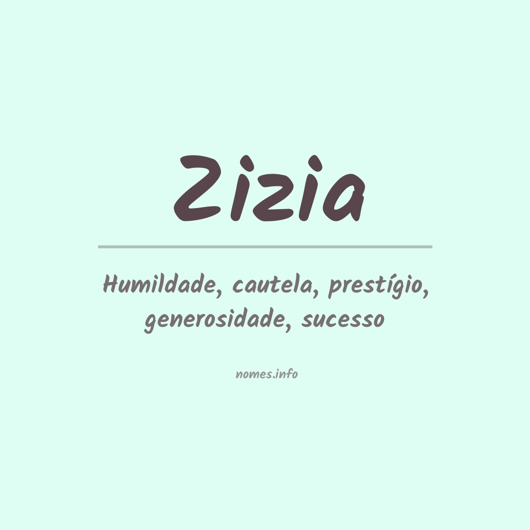 Significado do nome Zizia