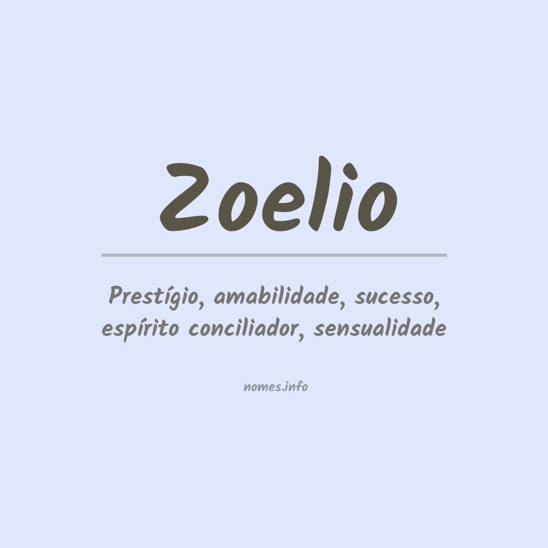 Significado do nome Zoelio Significado do nome Zoelio