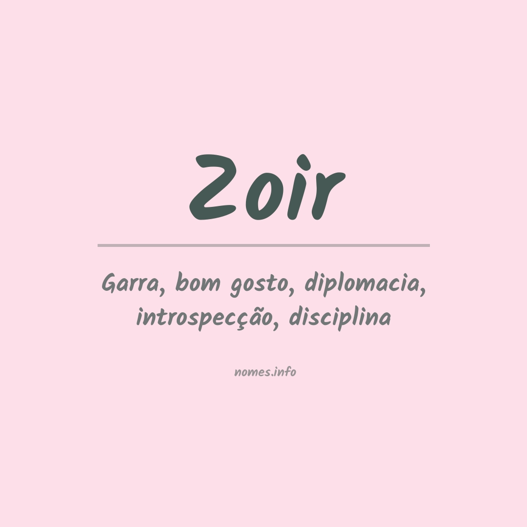 Significado do nome Zoir